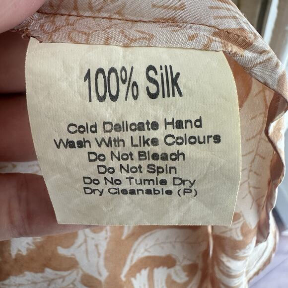 Hannah Artwear Luna Wrap Dress OS Silk Indian Block Print Boho Ruffle Feminine - Picture 11 of 14